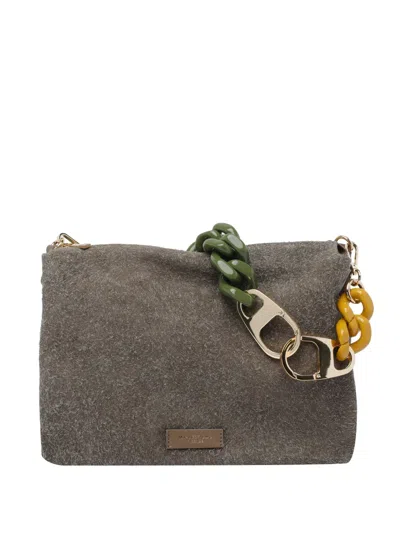 My Best Bag Logo-patch Chain Shoulder Bag In Gray