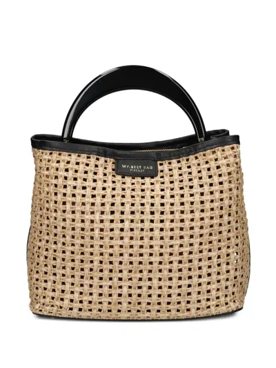 My Best Bag Raffia Tote Bag