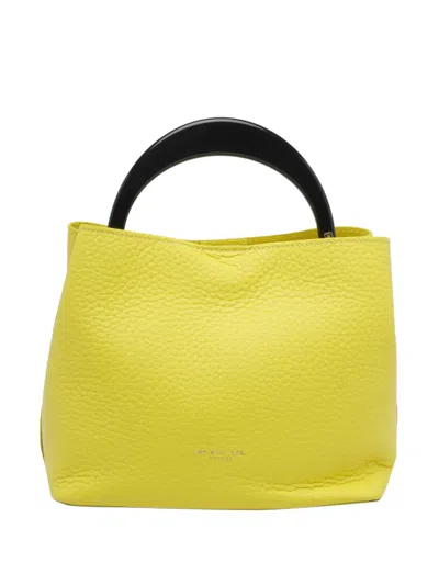 My Best Bag Smile Leather Handbag In Yellow