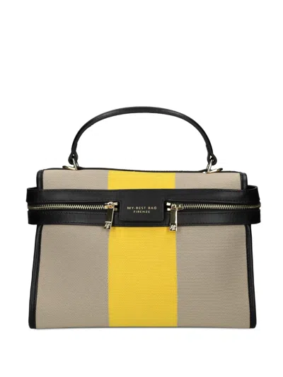 My Best Bag Stripe Zip Tote Bag