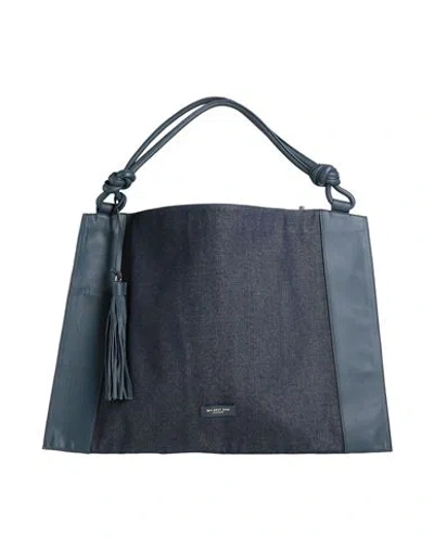 My Best Bag My-best Bag Woman Handbag Blue Size - Leather, Textile Fibers