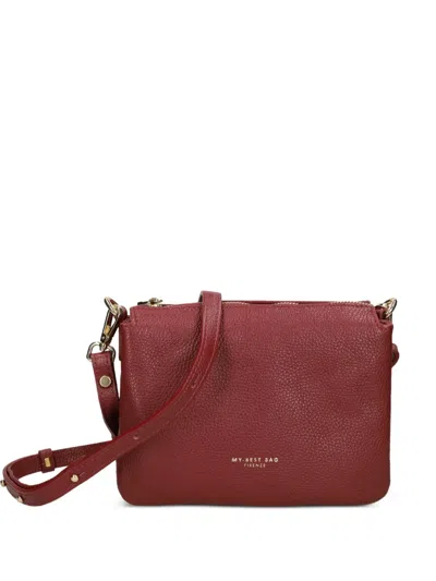 My Best Bag Zip Leather Cross Body Bag In Red