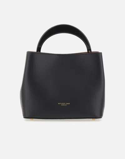 My-best Bags My Best Bags Ingrid 2.0 Leather Handbag Black Gold
