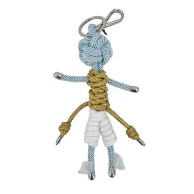 My Bob Women's Hermes The Lucky One Key Ring In Blue/gold In Multi