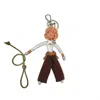 My Bob Women's Jr The Cowboy Key Ring In Brown/white In Multi