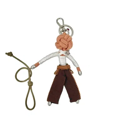 My Bob Women's Jr The Cowboy Key Ring In Brown/white In Multi