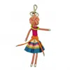 My Bob Women's Lola The New York Girl Key Ring In Blue/pink In Multi