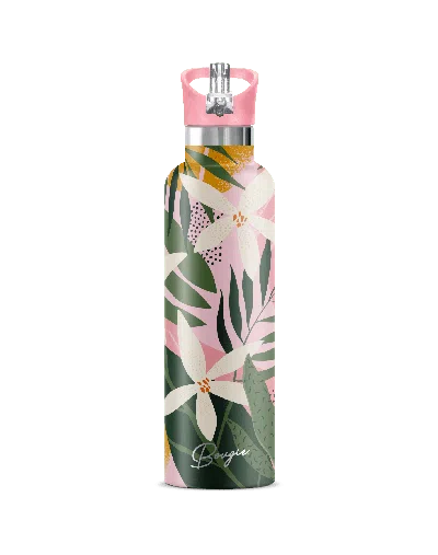 My Bougie Bottle Black / Pink / Purple Tiare Bliss Gardina Flower Insulated Water Bottle