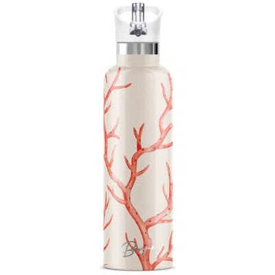 My Bougie Bottle Corallia Insulated Water Bottle With White Flip 'n' Sip Lid In Neutral