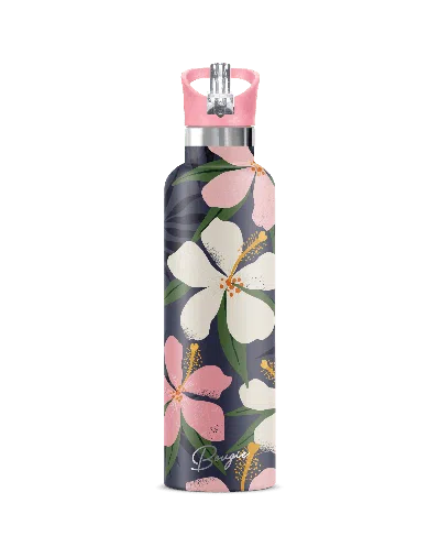 My Bougie Bottle Women's Pink / Purple Aloalo Tropical Floral Insulated Water Bottle