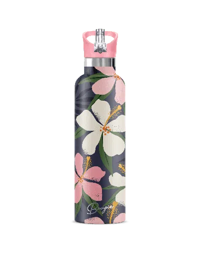 My Bougie Bottle Women's Pink / Purple / Black Aloalo Insulated Water Bottle Pink Lid In Pink/purple/black