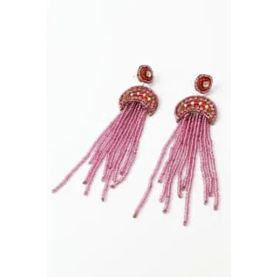 My Doris Beaded Pink Jellyfish Drops Earrings