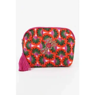 My Doris Lobster Quilted Wash Bag In Multi