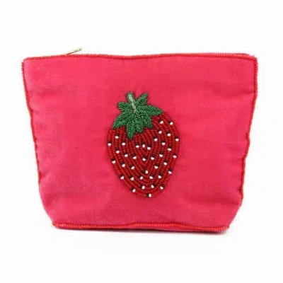 My Doris Strawberry Coin Purse In Pink