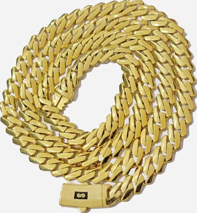 Pre-owned My Elite Jeweler 10k Gold Chain Monaco Cuban Link Necklace 7.5mm 18-24 Inch Box Lock Real 10 Kt