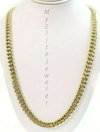 Pre-owned My Elite Jeweler 10k Gold Cuban Curb Chain 18 Inch 6 Mm Box Lock Yellow Gold Strong, Real
