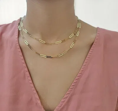 Pre-owned My Elite Jeweler 10k Yellow Gold Ladies Paperclip Chain Necklace 4mm All Size, Real 10kt ,women