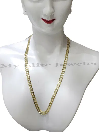 Pre-owned My Elite Jeweler Real Solid 14k Yellow Gold Ladies Link Necklace 22 Inch Cuban Curb Chain 3 Mm