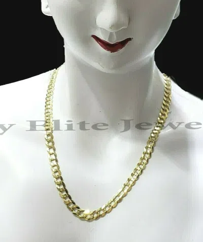 Pre-owned My Elite Jeweler Solid 14k Yellow Gold Ladies Chain 15 Inch Cuban Curb Link 3.5 Mm Short Necklace