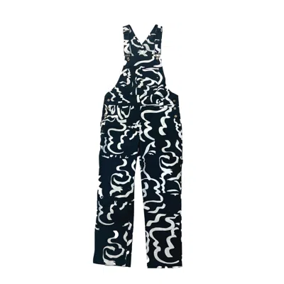 My Little Belleville Women's Black / White Midnight Faces Overalls In Black/white