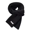 My Little Nature Women's Black Color Natural Wool Scarf - Australian Premium Quality Wool In Black