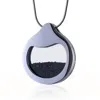My Little Nature Women's Black / Silver Designer Handcrafted Statement Necklace With Black Volcanic Sand Nature-inspi In Multi