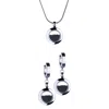 My Little Nature Women's Black / Silver Sustainable Handcrafted Jewelry Set With Black Volcanic Sand – Eco-friendly G In Multi