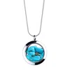 My Little Nature Women's Blue / Silver Crystal Necklace - Turquoise Pendant Necklace – Healing Stone For Calm & Prote