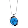 My Little Nature Women's Blue / Silver Designer Jewellery Pendant Necklace With Natural Blue Stones – Statement Jewel