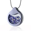 My Little Nature Women's Blue / Silver Handcrafted Designer Statement Necklace With Natural Provence Lavender – Flora In Multi