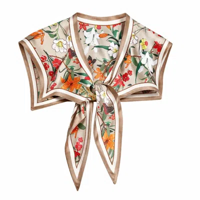 My Little Nature Women's Brown Korean Style Elegant Scarf Collar - Drtachable Collar For Woman