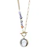 My Little Nature Women's Dandelion Seeds Gold Plated Artisan Necklace With Joyful Beaded Chain