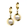 My Little Nature Women's Gold / Neutrals Gold Plated Dangle Earrings With Natural Sand - Handmade Designer Jeelery - 