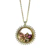 My Little Nature Women's Gold / Pink Handmade Gold Plated Heather Necklace With Zircon Crystals In Gold