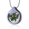 My Little Nature Women's Green / Silver Handcrafted Designer Necklace With Natural Green Moss – Eco-friendly Botanica In Multi