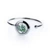 My Little Nature Women's Green / Silver Premium Quality Designer Cuff Bracelet With Preserved Pine Needles – Nature-i