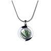 My Little Nature Women's Green / Silver Tiny Necklace With Natural Pine Needles – Handmade Nature-inspired Jewelry