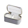 My Little Nature Women's Grey Mini Jewelry Organizer Box – Travel Case For Earrings, Rings & Necklaces In Gray