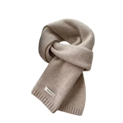 My Little Nature Women's Neutrals Beige Color Natural Wool Scarf - Luxury Australian Wool - Sand Color Scarf