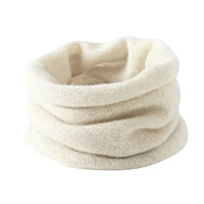 My Little Nature Women's Neutrals Cashmere Thermal Neck Scarf Cashmere Bandana Neck Warmer For Her - Beige In Gray