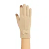 My Little Nature Women's Neutrals Pure Cashmere Beige Color Touchscreen Friendly Gloves For Her In Sand