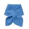 My Little Nature Women's Pure Cashmere Scarf - Cashmere Bow Tie Neck Warmer Blue In Blue