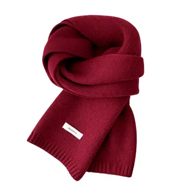 My Little Nature Women's Red Burgundy Wool Scarf -  Australian Wool Scarf