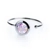 My Little Nature Women's Silver / Blue Handmade Fluorite Crystal Cuff Bracelet – Stainless Steel Jewelry For Focus & 