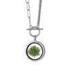 My Little Nature Women's Silver / Green Neklace With Pine Needless - Handmade Necklace In Silver