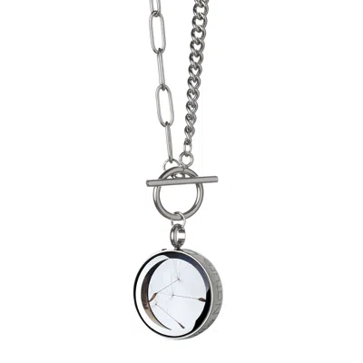 My Little Nature Women's Silver Handmade Dandelion Seeds Necklace – Nature-inspired Jewelry Gift