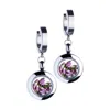My Little Nature Women's Silver / Pink Dangle Earrings With Pink Scottish Heather Flower Boho Earrings- Eco-friendly  In Multi