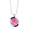 My Little Nature Women's Silver / Pink / Purple Designer Jewellery Pendant Necklace With Natural Carrot Flower – Pink