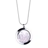 My Little Nature Women's Silver / Pink / Purple Rose Quartz Necklace -birthstone Necklace - Rose Quartz Crystal Penda