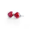 My Little Nature Women's Stud Earrings With Natural Red Moss